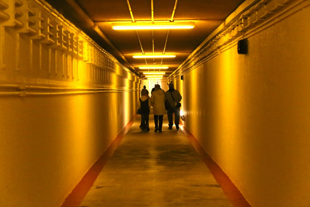 The long tunnel leading to Scotland's Secret Bunker