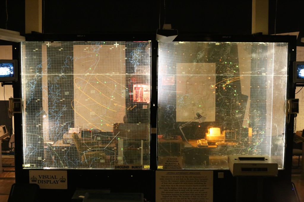 Nuclear blast plotting grid at Scotland's Secret Bunker