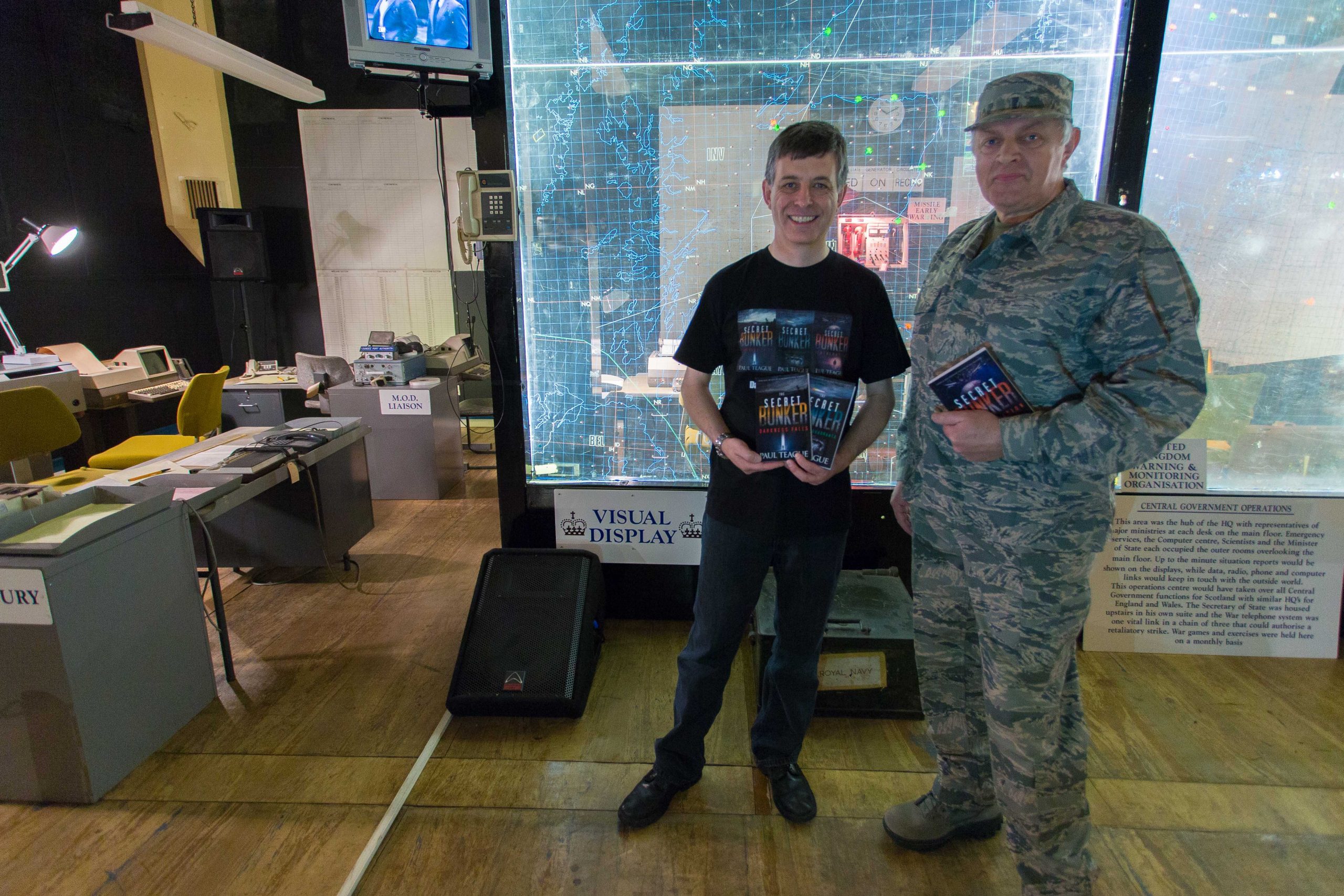 Author Paul Teague and Secret Bunker part owner Peter Gordon