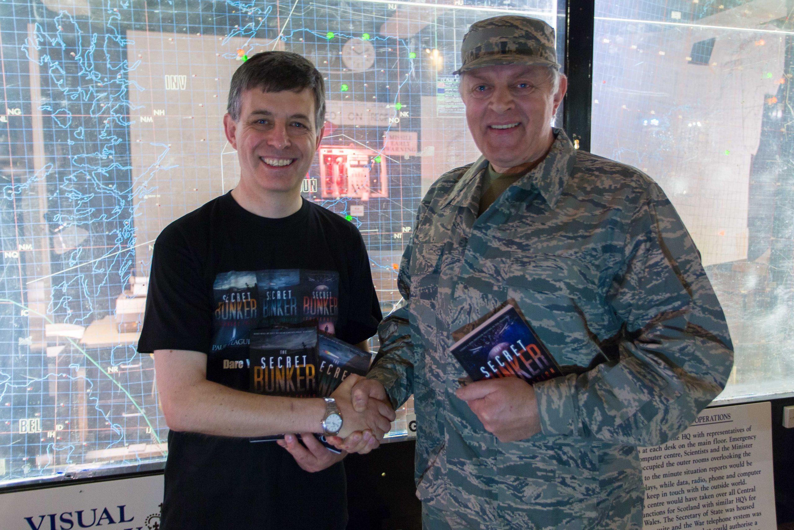 Author Paul Teague and Secret Bunker part owner Peter Gordon